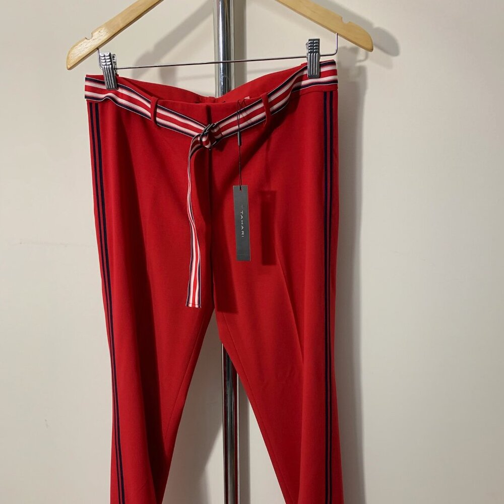 Tahari Bruna Crepe Pants – Redstone – US 4 – NWT